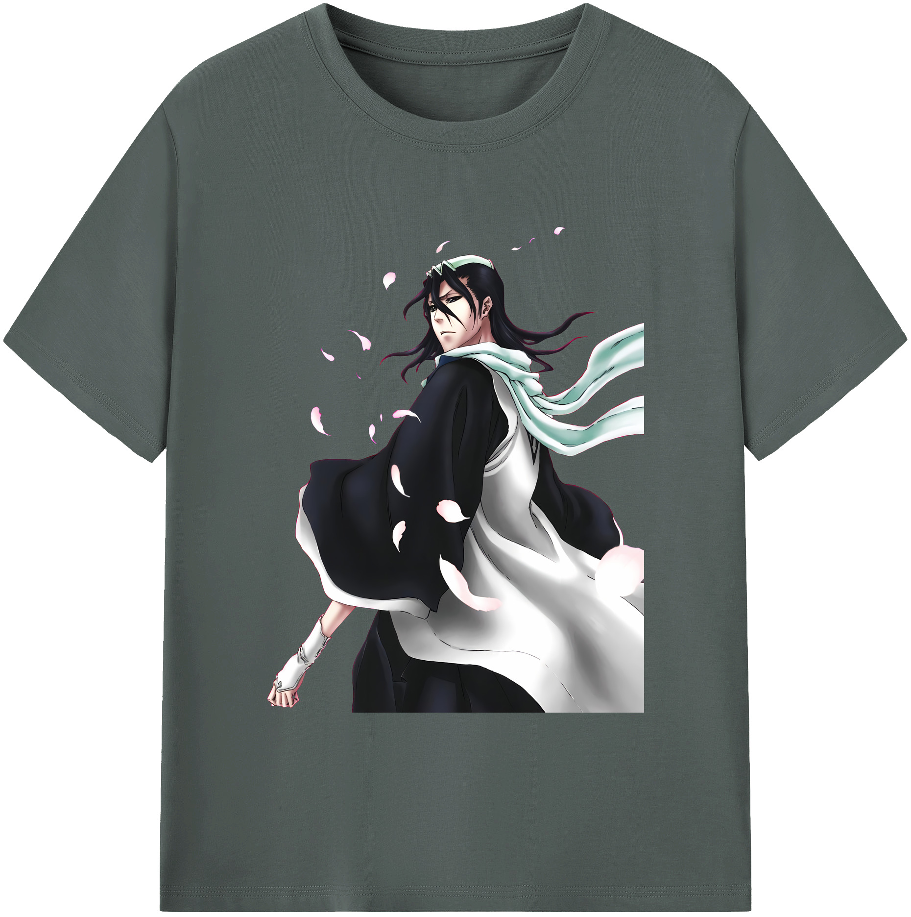 （画像用） ブリーチ くちき びゃくや BLEACH Kuchiki Byakuya 綿100％ メンズ半袖Tシャツ｜肌触りやわらか＆通気性